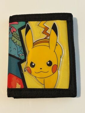 Pikachu Kids Trifold Wallet - Yellow Anime